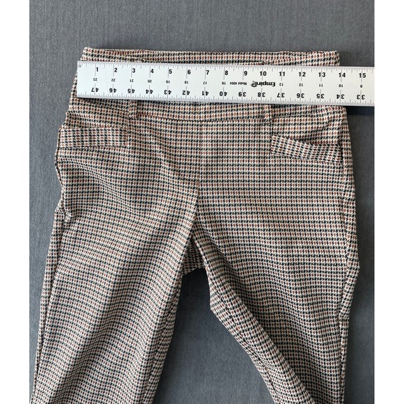 Soho‎ Apparel Houndstooth Flare Pants Womens S Brown Black Retro 70s Y2K Stretch - Picture 5 of 8